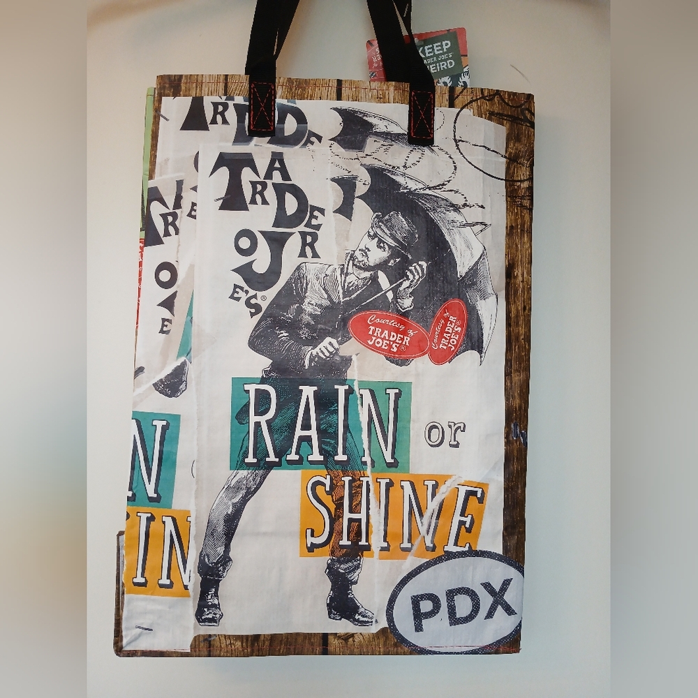 NEW Oregon Portland PDX Trader Joe’s Tote Reusable Bag Grocery Shopping Bag